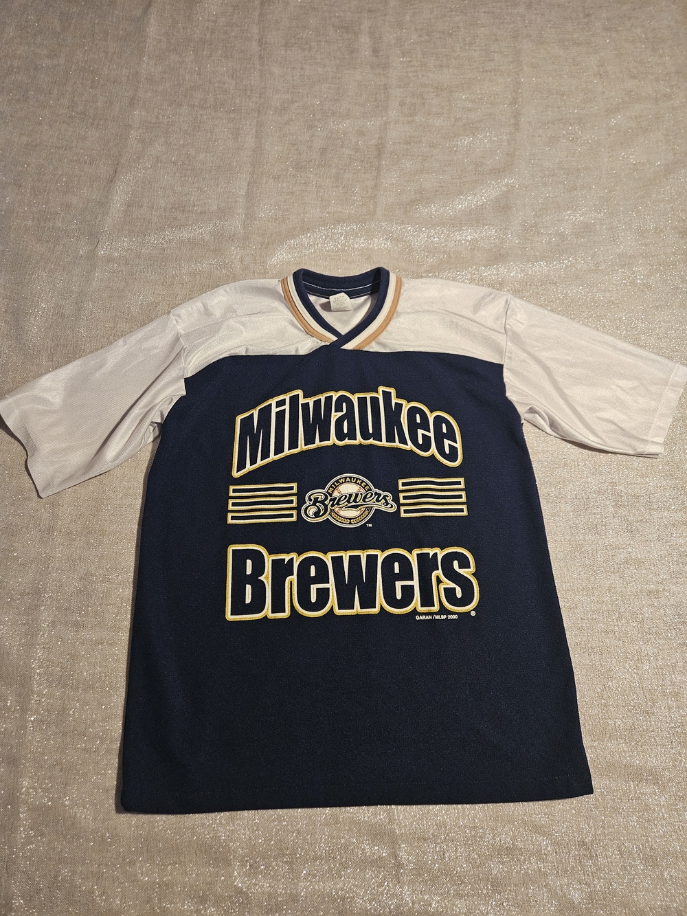MKE Brewers Jersey Tee Boys LG